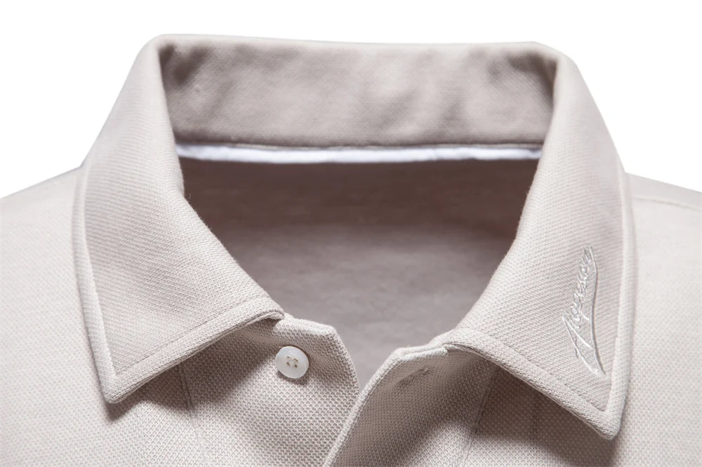 Långärmad polo shirt med krage