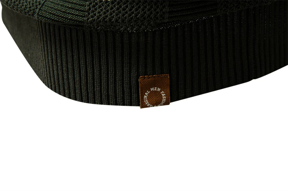 Enfärgad stickad mesh polo shirt