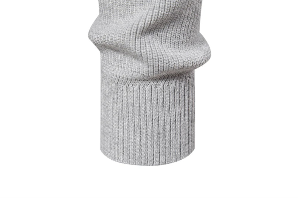 Half zip mock neck sweater
