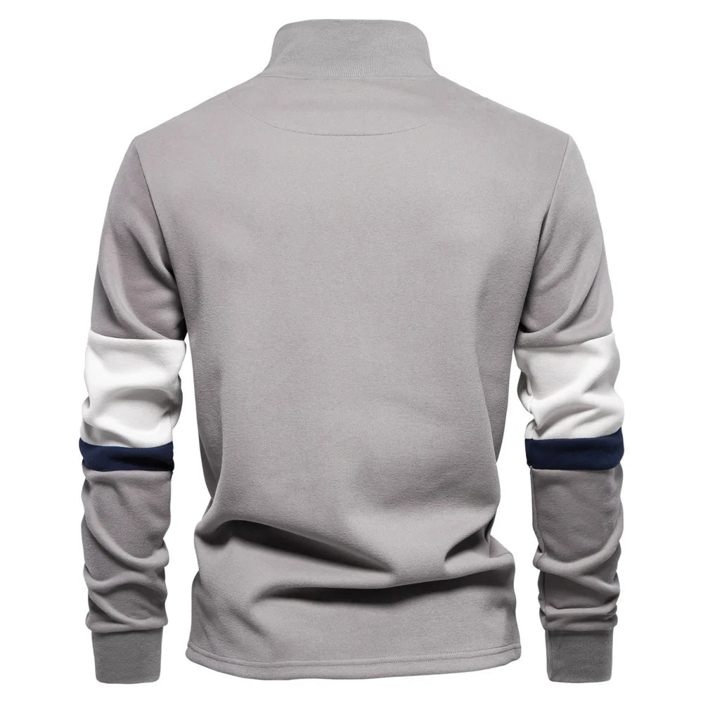 Half zip sweatshirt med polokrage