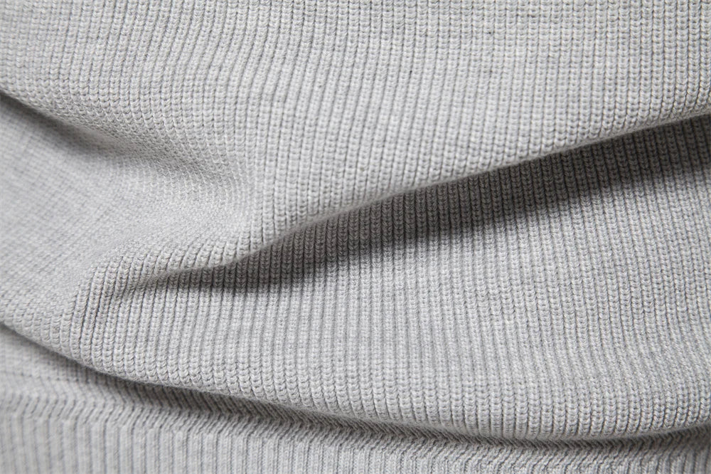 Half zip mock neck sweater