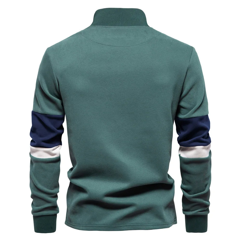 Half zip sweatshirt med polokrage