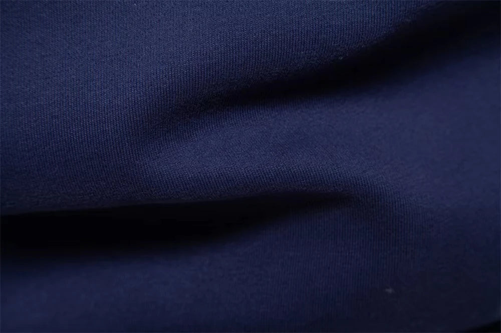 Bomullsblandad pullover sweatshirt med polokrage