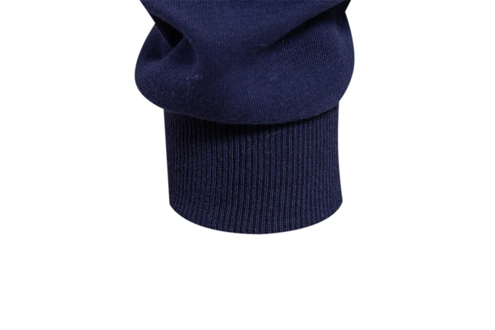 Bomullsblandad pullover sweatshirt med polokrage