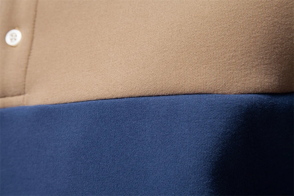 Långärmad polo sweatshirt
