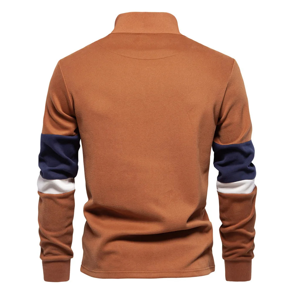 Half zip sweatshirt med polokrage