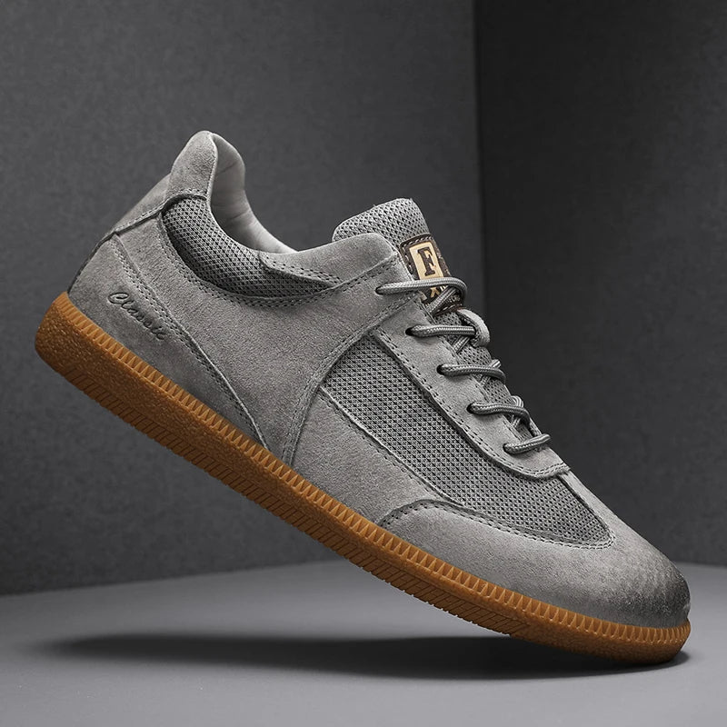 Heritage läder och mesh låga sneakers