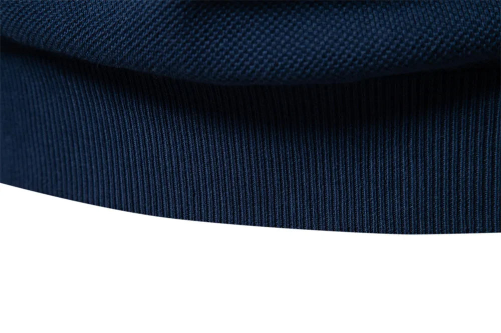 Half zip color block stickad sweater med ståkrage