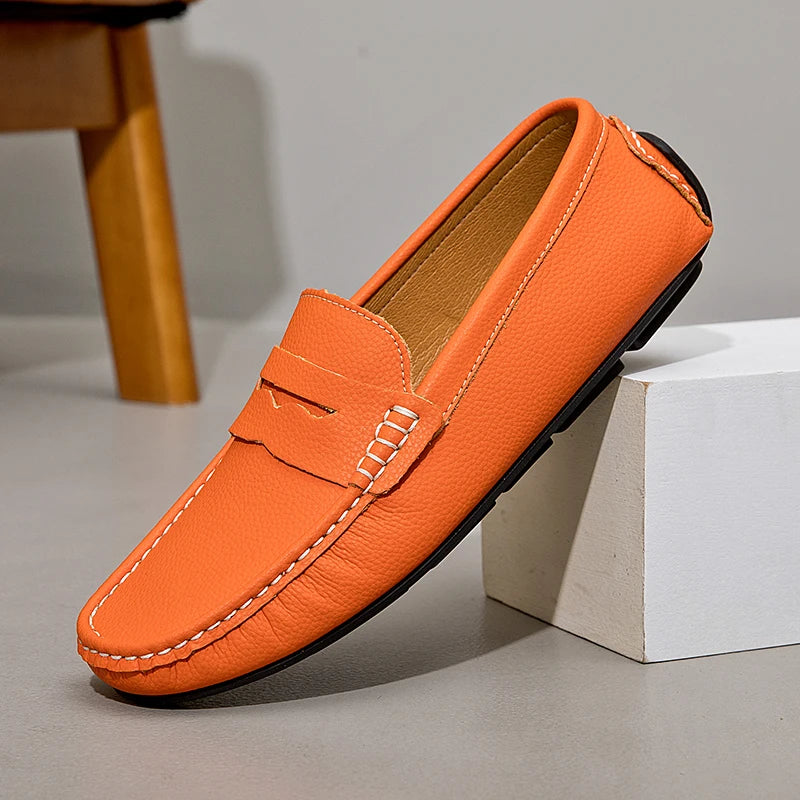 Loafers i spaltläder – klassiska slip-on skor