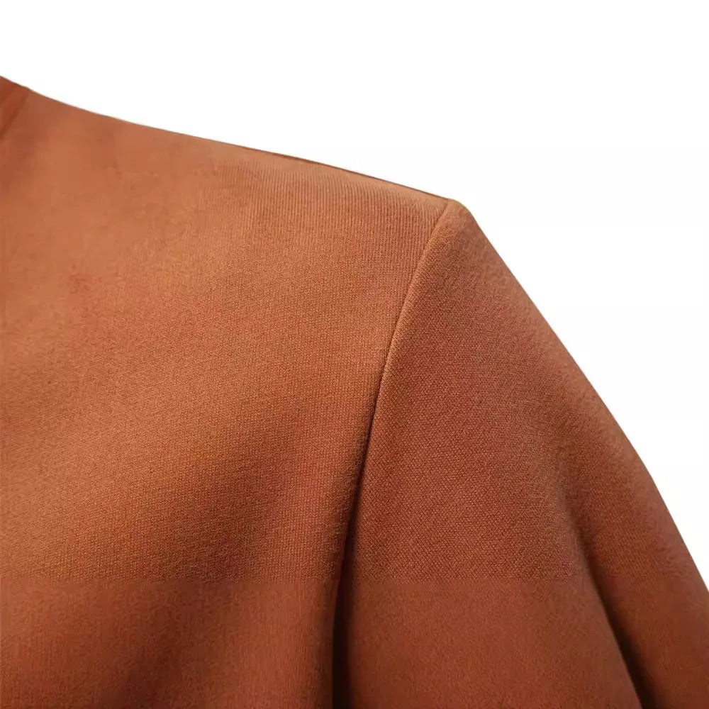 Half zip sweatshirt med polokrage