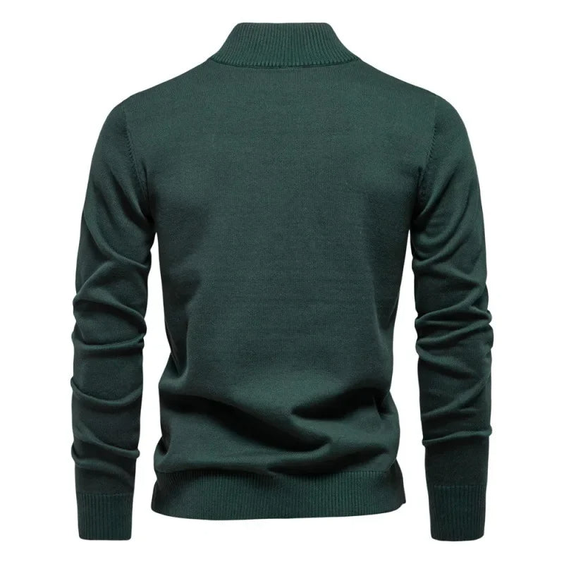 Half zip sweater med ståkrage