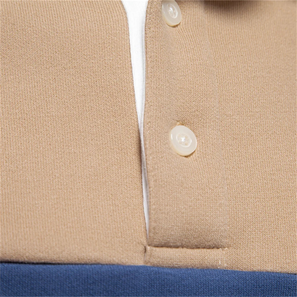 Långärmad polo sweatshirt