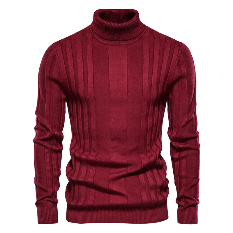 Ribbad turtleneck sweater