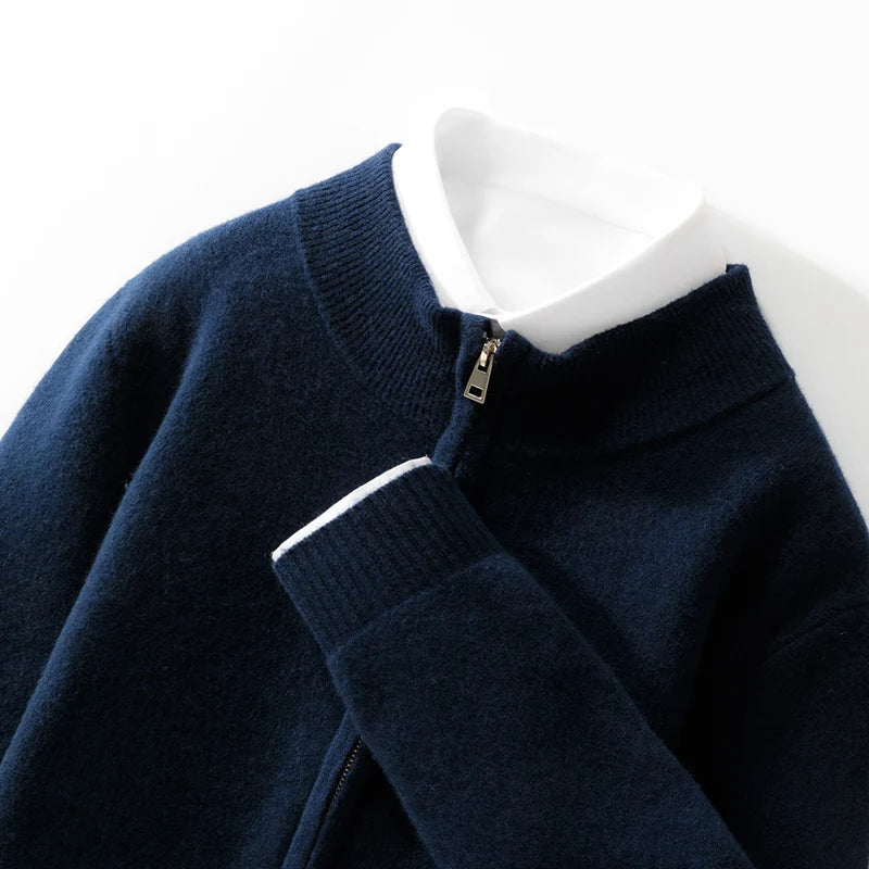 Sweater Merino Zip Herr
