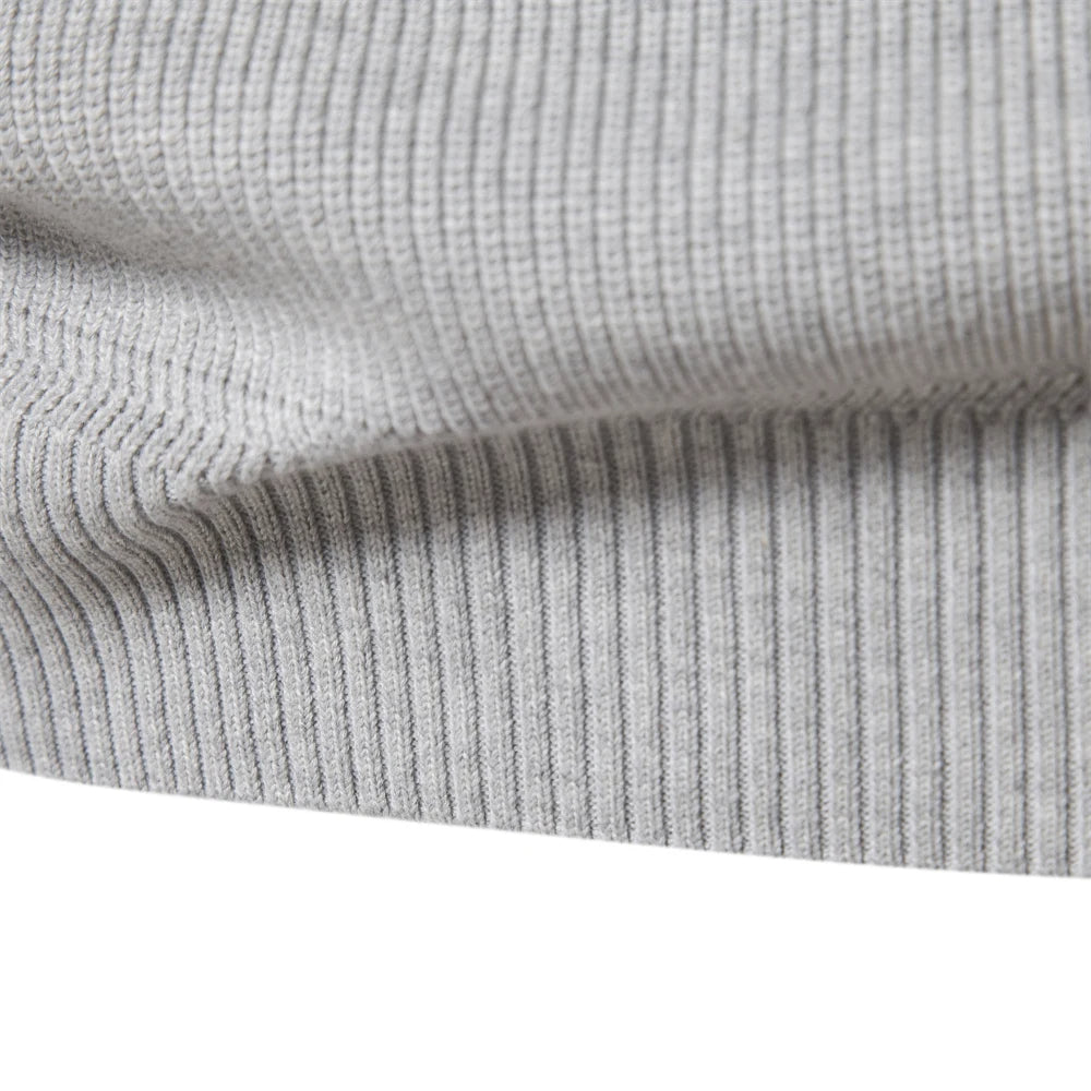 Half zip mock neck sweater