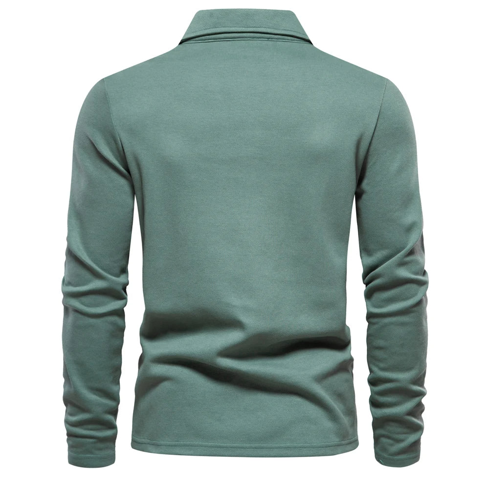Långärmad polo shirt med krage