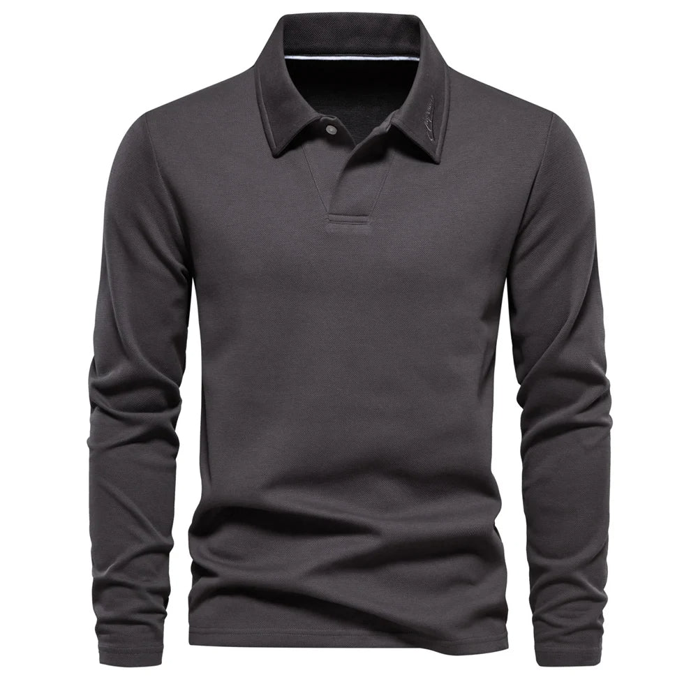 Långärmad polo shirt med krage