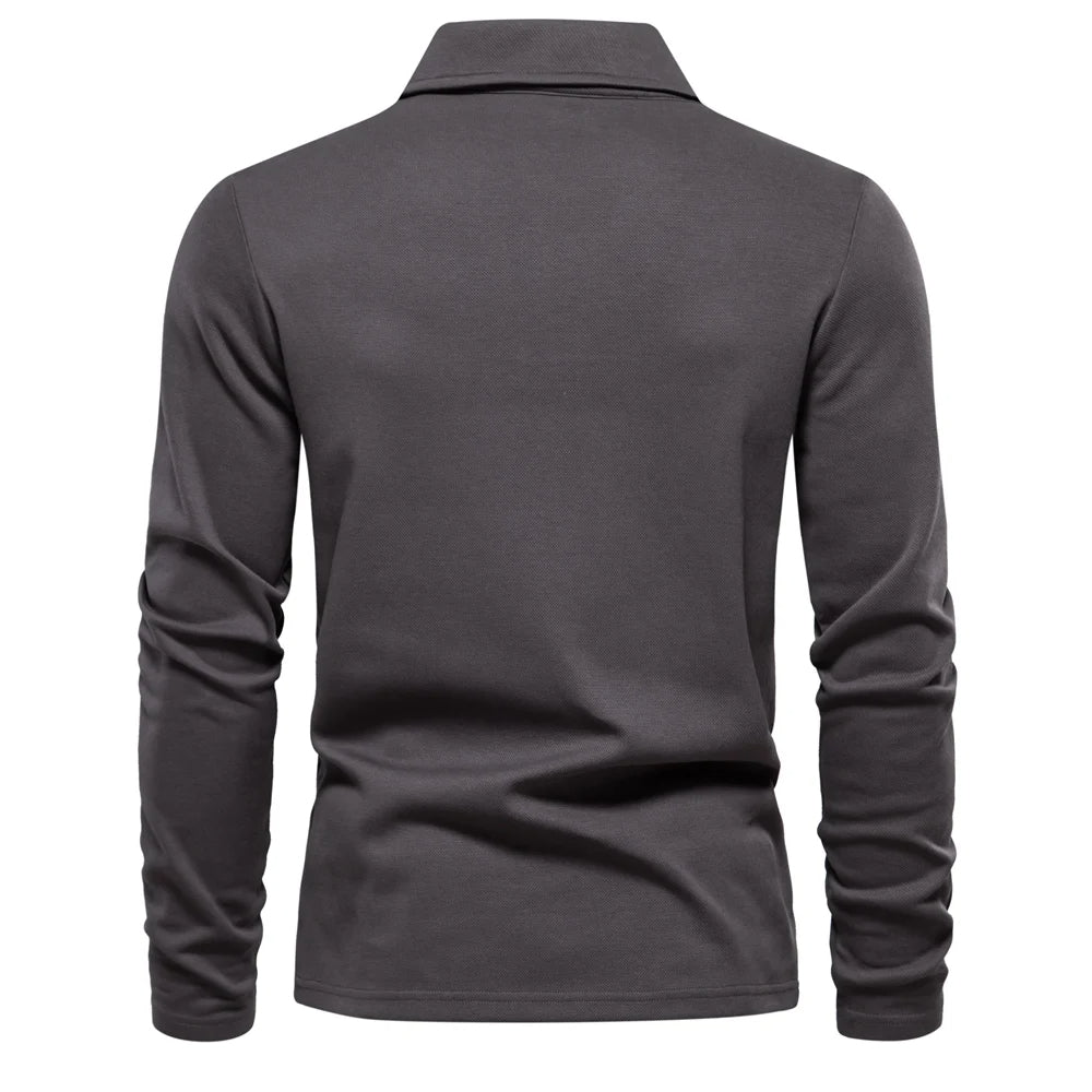 Långärmad polo shirt med krage