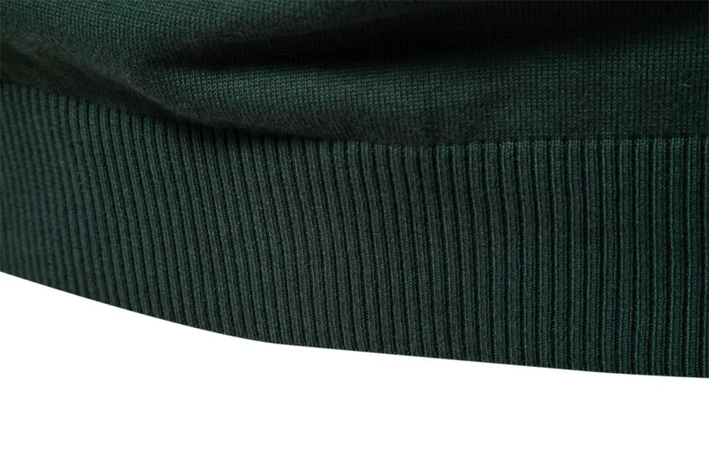 Half zip randig stickad sweater med ståkrage