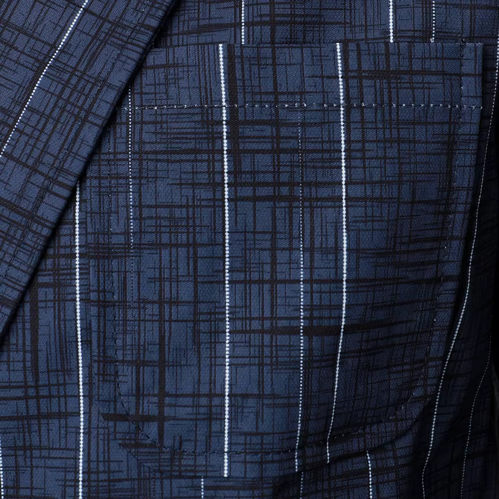 Smal passform kavaj med diskret pinstripe-mönster