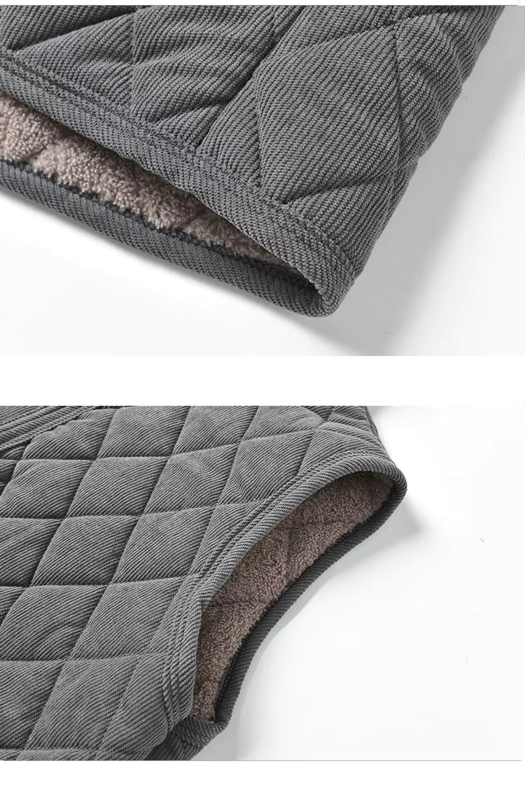 Quiltad väst med fleecefoder
