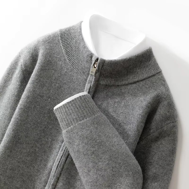 Sweater Merino Zip Herr