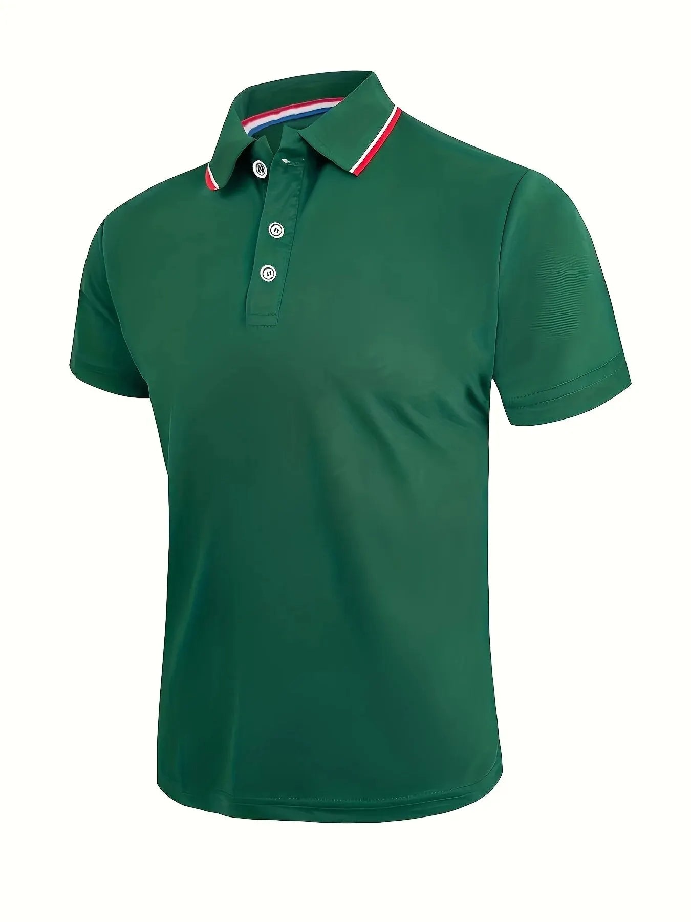 Polo shirt med kontrastkantad krage