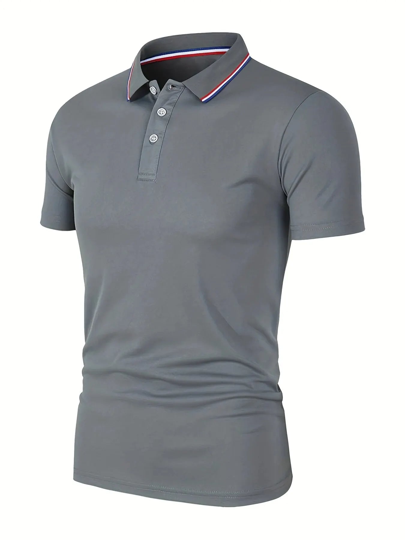 Polo shirt med kontrastkantad krage
