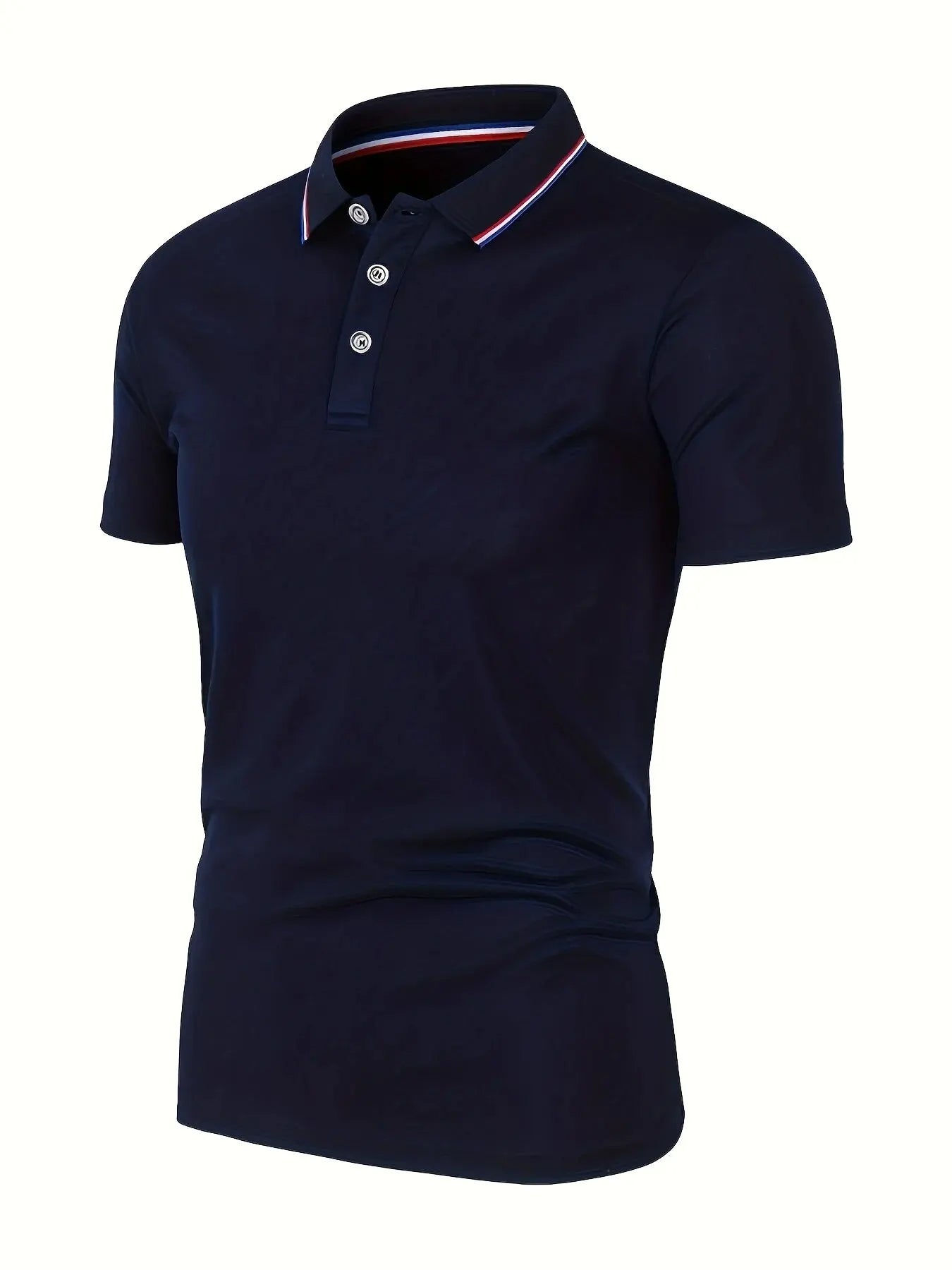 Polo shirt med kontrastkantad krage