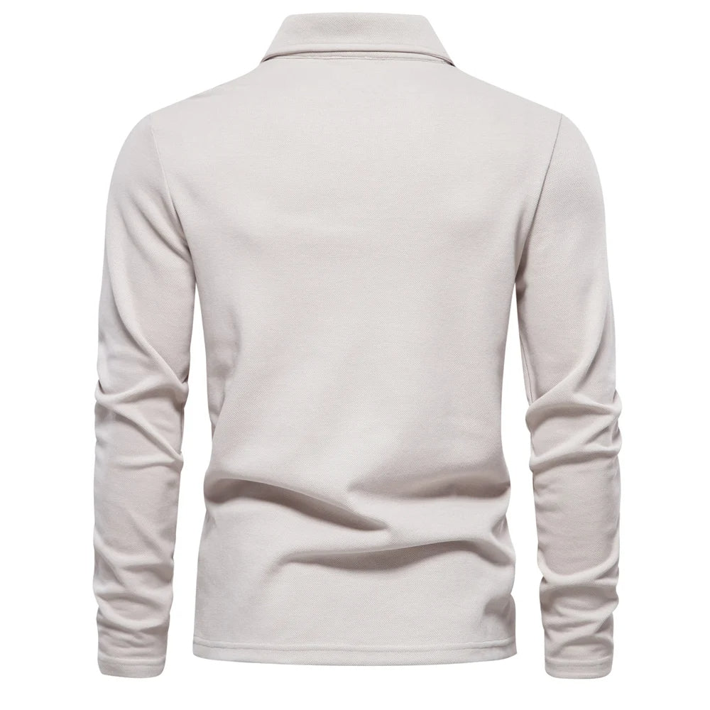 Långärmad polo shirt med krage