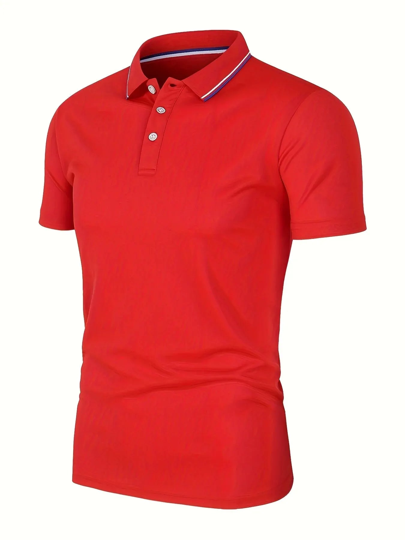 Polo shirt med kontrastkantad krage