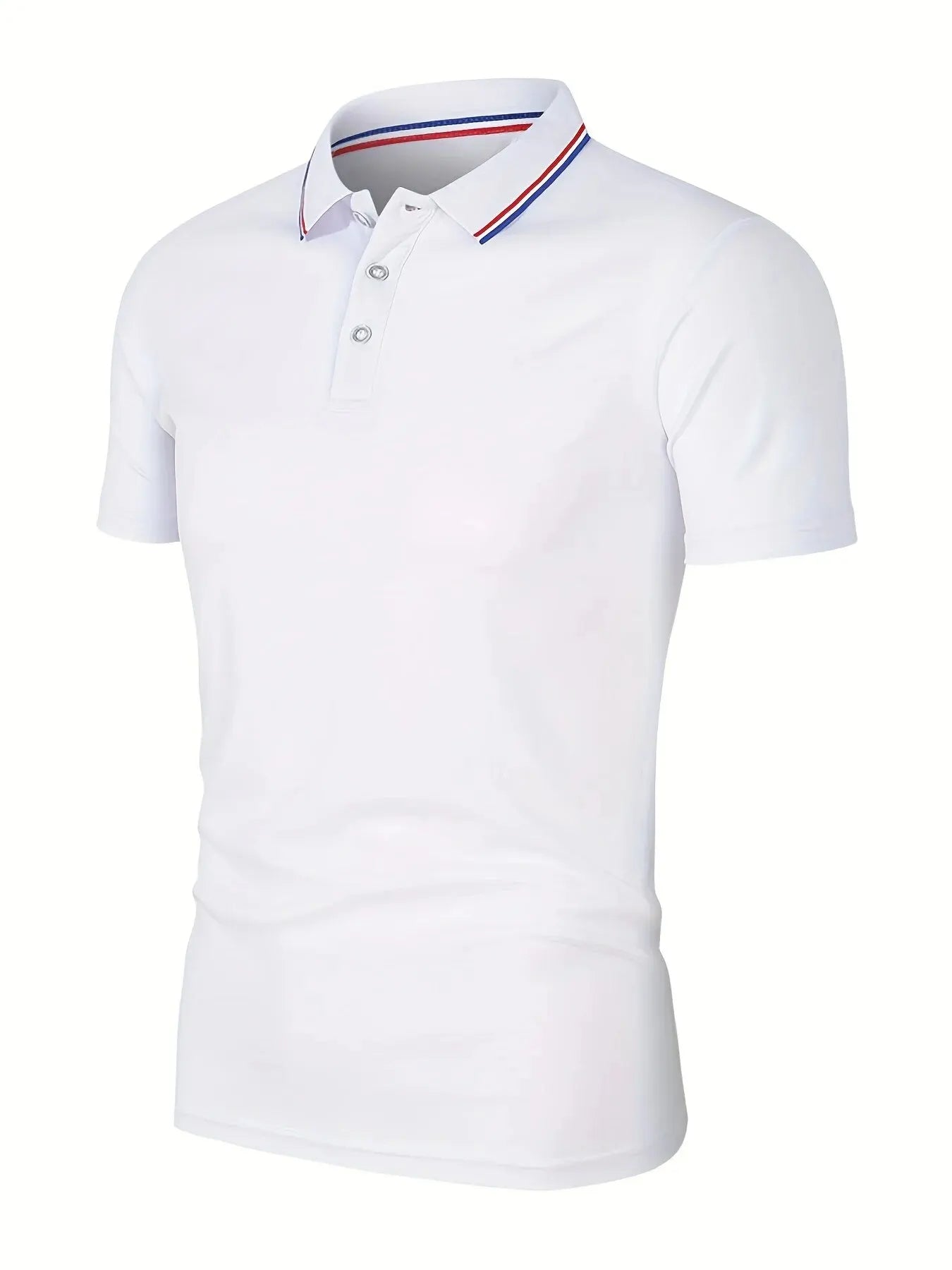 Polo shirt med kontrastkantad krage